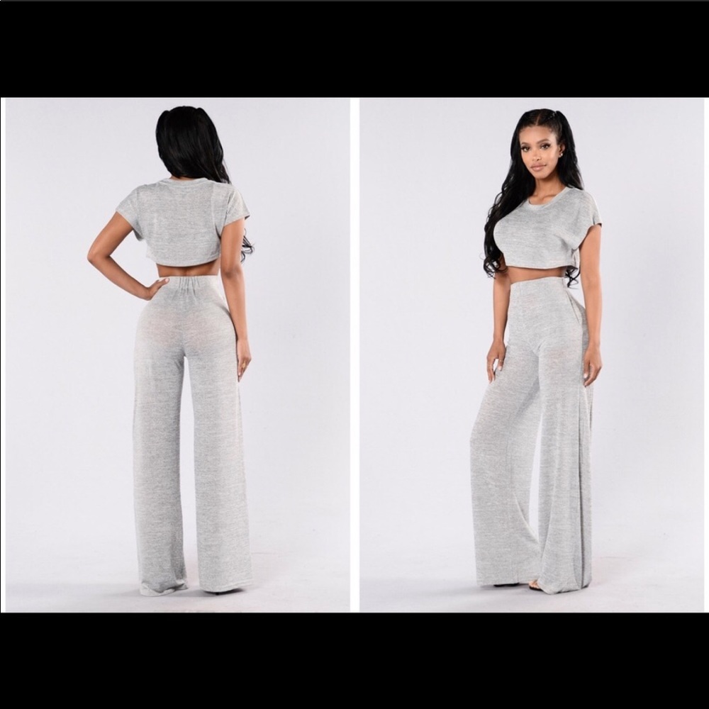 Netflix and chill two piece gray outfit
